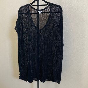 Black Womens Mesh Cover-Up